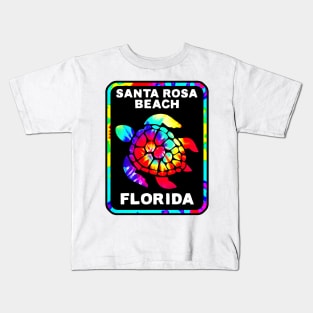 Santa Rosa Beach Florida Sea Turtle Sticker Kids T-Shirt